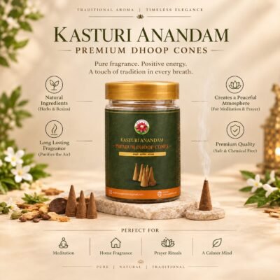 Kasturi Anandam Premium Dhoop Cones