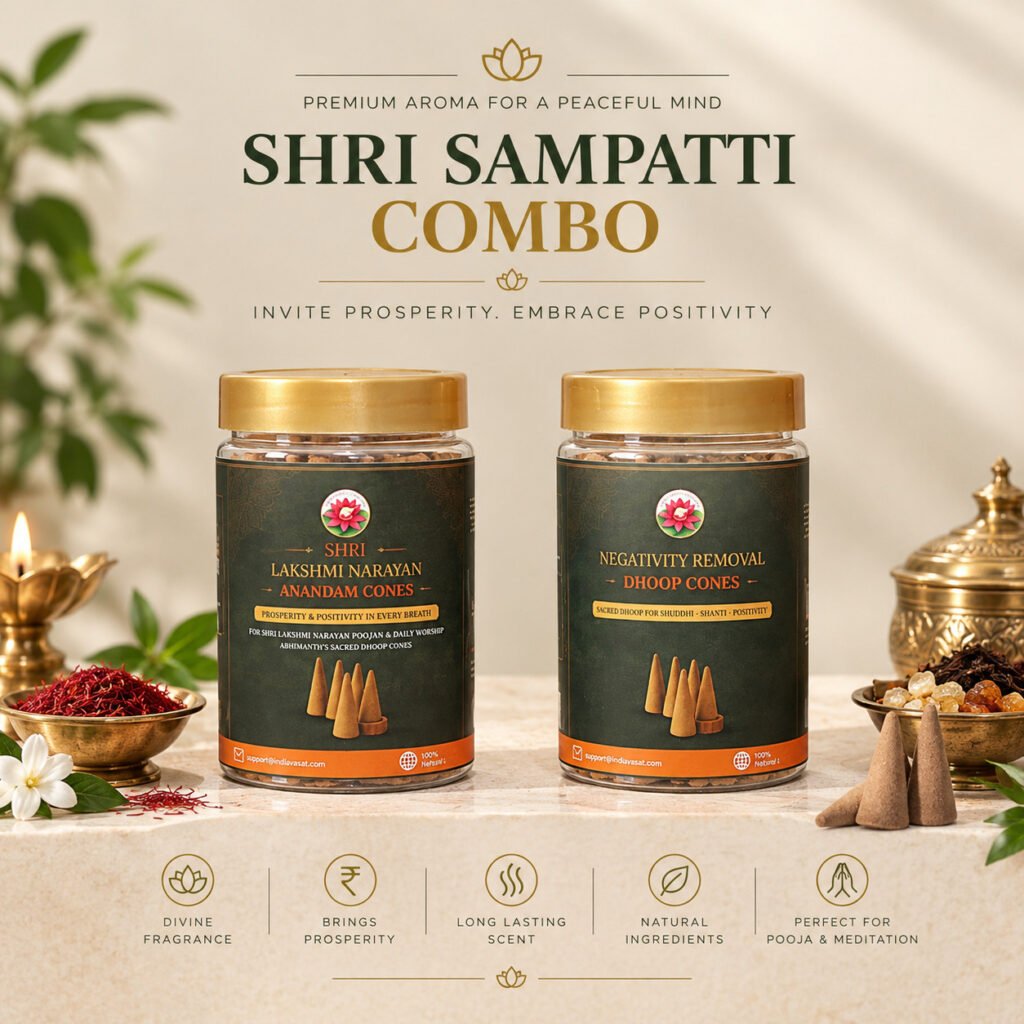 Shri Sampatti Combo: Lakshmi Narayan & Negativity Removal Dhoop Cones - View 1