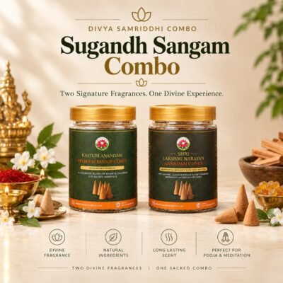 Sugandh Sangam Combo: Kasturi & Lakshmi Narayan Dhoop Cones